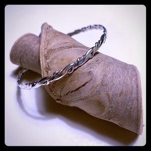 Sterling silver twisted bangle